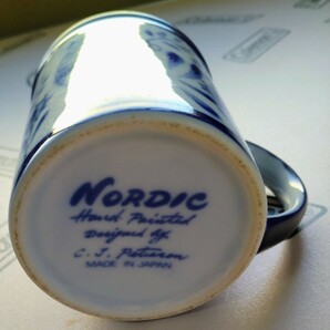 NORDIC マグカップ コーヒー 紅茶 鳥 タンポポ C.J.Peterson Nordic Hand Painted 北欧食器 ビンテージ プラ時の画像7