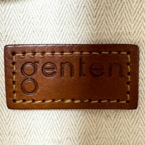 24D09 genten ゲンテン ハンドバッグ 本革 カットワークの画像10