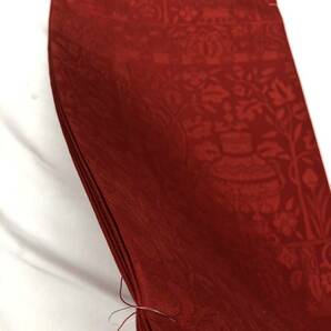 未使用 帯 しつけ糸付き 赤 袋帯 正絹 着物 呉服 壺華の画像3