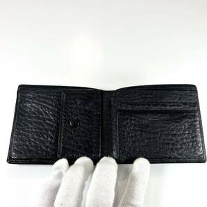 希少1円〜 BURBERRY バーバリー 折財布 レザー ロゴホース カード 札入れ レディース メンズ ブラック 黒系 コインケース 二つ折り財布 の画像4