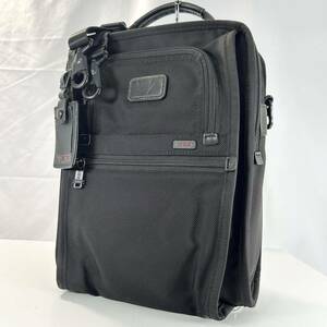 【美品】TUMI トゥミ レザー ショルダー ハンド 2way バッグ 黒 ブラック BLK 大容量 ビジネス 書類鞄 メンズ バリスティックナイロン A4