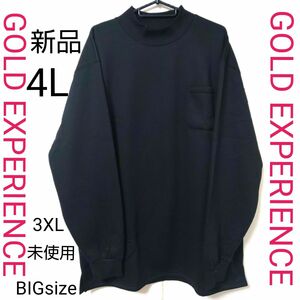 新品 4L GOLD EXPERIENCE スウェット トレーナー 3XL 黒 未使用 ブラック 長袖 トップス ビッグサイズ