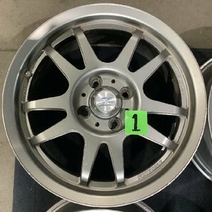 DUNLOP DIREZZA RZF 鍛造 軽量 アルミホイール 4本 15インチ 15×7J +43 PCD100 73mm 4H 1ピース ディレッツァ 社外アルミ 棚M1の画像6