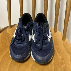 ミズノ　Mizuno　24.5cm 運動シューズ　外履き　紺　紺 スニーカー 