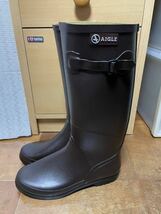 AIGLE エーグル レインブーツ 長靴 シャンタベル　ブラウン　サイズ39 フランス製　アウトドア キャンプ　雨対策　足長効果　美品☆_画像5