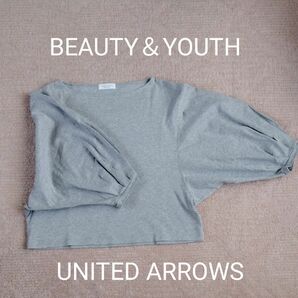 BEAUTY＆YOUTH クロップド丈バルーン袖 カットソー トップス