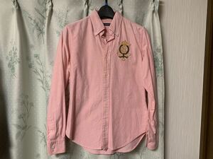 美品 ポロラルフローレンスポーツ ピンク ボタンダウン シャツ 長袖 ブラウス Polo Ralph Lauren sport