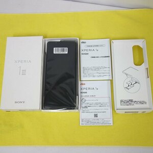 未使用 新品 SIMロック解除済み SONY XPERIA 1 III SOG03 ブラック au インボイス可 送料無料 【T04-380-0412】⑭清T