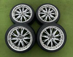 ◆ 希少！WEDSKRANZE ELABORARウェッズクレンツェエルアボラ深リム◆20x9.0J+27/PCD:120/5穴◆4本245/40R20.レクサス LS460,LS600h,LS500等