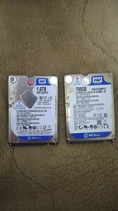 中古内蔵2.5インチHDD 1TB&750GB