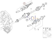 BMW MINI クーパー R50 R52 フロント ドライブシャフトブーツリペアキット インナー側 31607518246 出荷締切18時_画像2