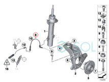 BMW MINI R55 R56 R57 R58 R59 フロント スピードセンサー ABSセンサー 左右セット 34526851500 34526773019 34526793819_画像2