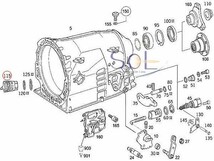 ベンツ R129 R230 ミッションカプラー オイルフィルター オイルパンガスケット 3点SET SL320 SL350 SL500 SL600 SL55 SL65 2035400253_画像2