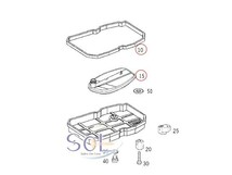 ベンツ R170 R171 ミッションカプラー オイルフィルター オイルパンガスケット 3点SET SLK200 SLK230 SLK320 SLK32 2035400253_画像3