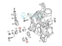 オイルフィルターハウジングガスケット 5点セット 出荷締切18時 R129 R230 R170 R171 W208 W209 W251 W639 1121840061 1121840261_画像3