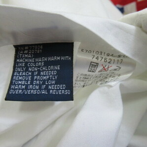 90S トミーヒルフィガー 国旗タグ 半袖 コットンシャツ Lの画像5