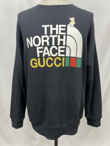 ◆極美品◆GUCCI×THE NORTH FACE コラボスウェット S ブラック グッチ ノースフェイス トップス 正規品