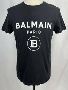 BALMAIN Balmain фетр Logo футболка M черный tops стандартный товар 29
