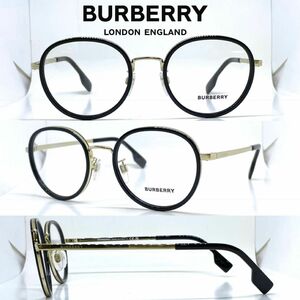 Burberry バーバリー メガネフレーム BE1358D B1358-D 1109 ゴールド/ブラック セル巻 新品 メガネ