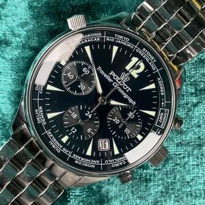 16 POLJOT TRAVELLER CHRONOGRAPH 24-STUNDEN cal.31681 ポレオット トラベラー クロノグラフ 世界限定999本 オリジナルブレス 美品 手巻き