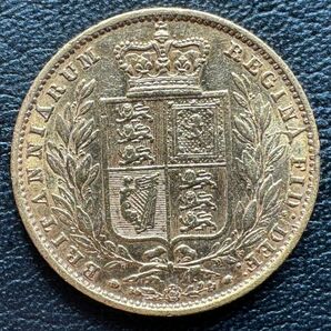 1858年イギリスソヴリン金貨 シールド