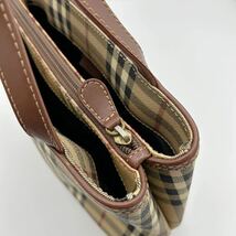 ★極美品★ BURBERRY LONDON バーバリー ハンドバッグ レザー ノヴァチェック シャドーホース PVC ベージュ ミニトート _画像8