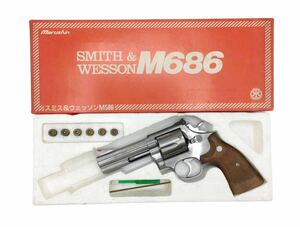 1円~ Marushin スミス＆ウェッソン S&M 357 MAGNUM M686 M586 4インチ リボルバー シルバー モデルガン USA製 357マグナム カートリッジ6発