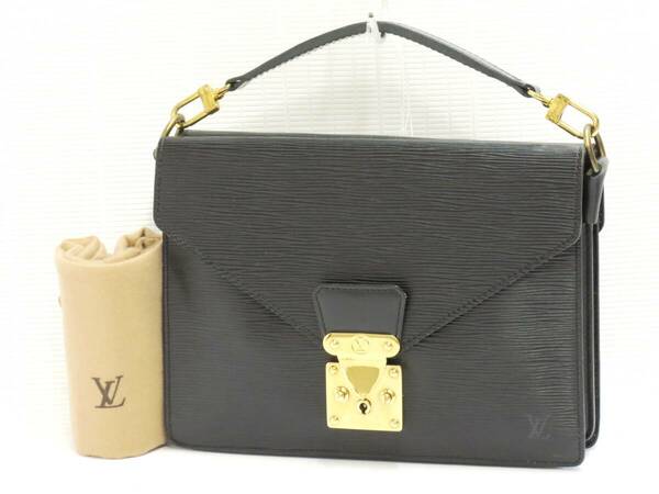 ルイヴィトン　エピ　ビファス　ハンドバッグ　クラッチバッグ　（ロングストラップなし）　ノワール　M52322　LOUIS VUITTON　18681806