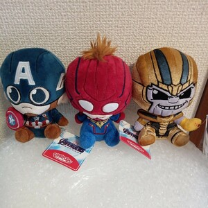 MARVELぬいぐるみ　3体セット　コスベイビー　ぬいぐるみ 「アベンジャーズ/エンドゲーム」 ホットトイズ限定　マーベル　0416-中央-TA