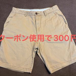 ハーフパンツ ベージュ ショートパンツ パンツ　メンズM 夏　家着　普段着　海　茶色　earth music&ecology