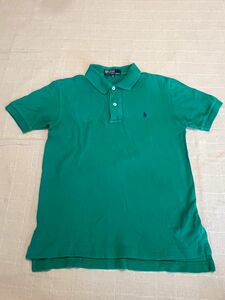 ポロシャツ RALPH LAUREN POLO ラルフローレン 半袖ポロシャツ 半袖　130 140 古着　グリーン　ボタン　緑