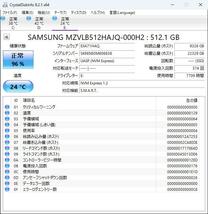 Samsung MZVLB512HAJQ-000H2 512GB Nvme m.2 動作確認済み_画像2