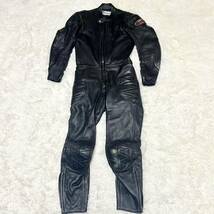 KUSHITANI クシタニ RACING SUITS レーシングスーツ 革ツナギ ツーリングウェア バイクウェア 本革 レザー 黒 ブラック 現状品 Mサイズ_画像1