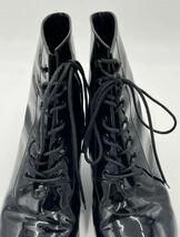 極美品サンローランパリ SAINT LAURENT PARIS アンクルブーツ ショートブーツ ポインテッドトゥ パテントレザー 靴 黒 ブラック 23cm 35.5_画像6