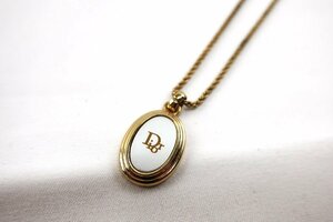 ★【B送900円】　135　Christian Dior　クリスチャンディオール　ロゴ　ネックレス　GP　アクセサリー　ジュエリー　ゴールド