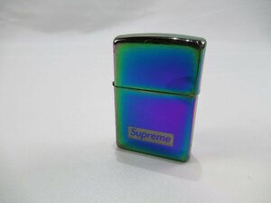 ★【B送900円】　164　ZIPPO　ジッポ　Supreme　シュプリーム　2016年製　オイルライター　喫煙具　レインボー　着火未確認　