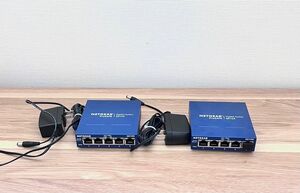 2個 動作 OK LANハブ NETGEAR GS105-500JPS 5ポート Ethernet Hub