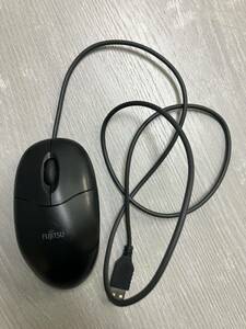 送料無料 Fujitsu M-UAG96B 純正 USB 光学式 マウス 黒 ケーブル 長 約 1m 画像参照 ブラック 富士通 100 cm 弱 NC NR