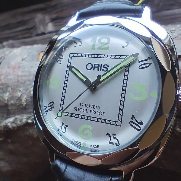 ●美品！●オリス■ORIS 手巻き機械式1980年代ヴィンテージメンズ腕時計アンティーク即納 男性人気ブランド0406