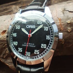 ●美品！●オリス■ORIS 手巻き機械式1980年代ヴィンテージメンズ腕時計アンティーク即納 男性人気ブランド0421