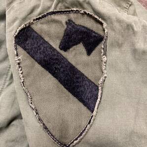 米軍 ベトナム戦 ジャングルファティーグ上衣 ノンリップ 3rd 第一騎兵師団のパッチ サイズタグ欠損 サイズは画像確認願いますの画像4
