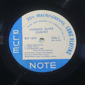 良盤! US BLUE NOTE BLP 1539 完全オリジナル Six Pieces of Silver / Horace Silver Quintet Lexington/DG/RVG/EAR/Flat Edgeの画像4