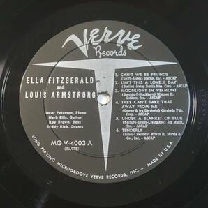 US VERVE MGV-4003 ELLA and Louis / Ella Fitzgerland and Louis Armstrong DGレーベルの画像4