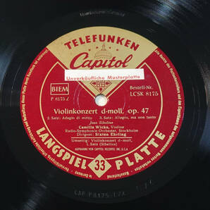 極美! TEST盤 独Telefunken LCSK シベリウス: ヴァイオリン協奏曲 カミラ・ウィックスの画像4