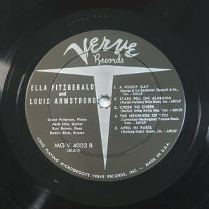 US VERVE MGV-4003 ELLA and Louis / Ella Fitzgerland and Louis Armstrong DGレーベルの画像3