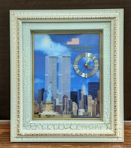 掛時計 THE TWHN TOWERS(WTC)1973-SEP.11.2001 アメリカ ツインタワー 3D