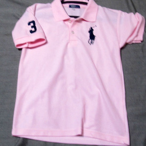 ピンク ビッグポニー Poro RALPH LAUREN    ポロシャツ  半袖  XXL M?  ポロ ラルフローレンの画像1