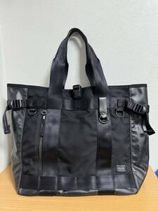 定価44000円●極美品●ポーター 吉田カバン PORTER HEAT TOTE BAG ヒート トートバッグ 黒 ビジネスバッグ 品番703-06971 