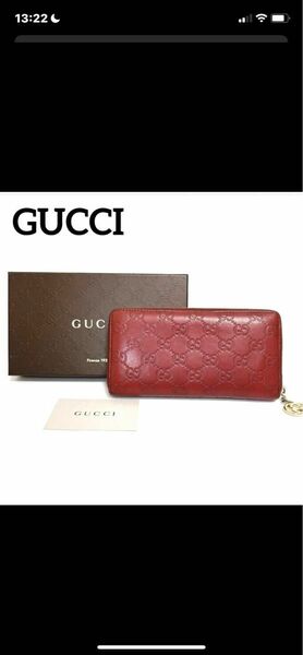 GUCCI グッチ グッチシマ GG ラウンドファスナーUSED