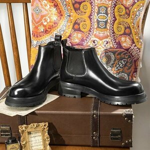 サイドゴアブーツ ブーツ メンズシューズ　厚底　牛革　ビジネスシューズ　シンプル　革靴　ハイカット 本革　チェルシーブーツ　25cm